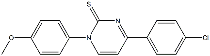 1-(4-Methoxyphenyl)-4-(4-chlorophenyl)pyrimidine-2(1H)-thione 结构式