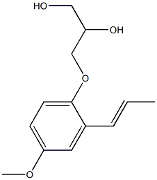 3-[4-Methoxy-2-(1-propenyl)phenoxy]-1,2-propanediol 结构式