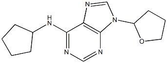 6-Cyclopentylamino-9-[(tetrahydrofuran)-2-yl]-9H-purine 结构式