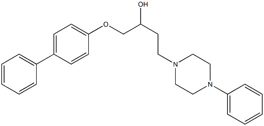 1-(4-Phenylphenoxy)-4-[4-[phenyl]-1-piperazinyl]-2-butanol 结构式