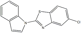 2-(1H-Indol-1-yl)-5-chlorobenzothiazole 结构式