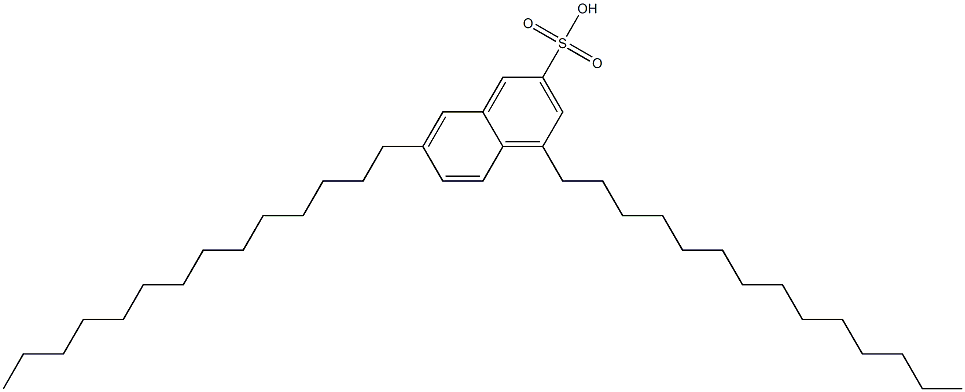 4,7-Ditetradecyl-2-naphthalenesulfonic acid 结构式