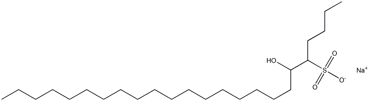 6-Hydroxytetracosane-5-sulfonic acid sodium salt 结构式