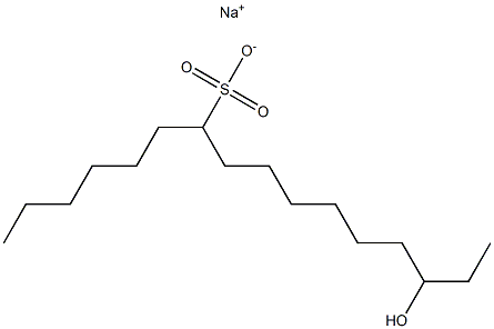 14-Hydroxyhexadecane-7-sulfonic acid sodium salt 结构式