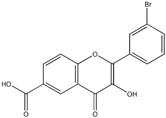 3'-Bromo-6-carboxyflavonol 结构式