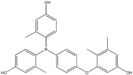 N,N-Bis(4-hydroxy-2-methylphenyl)-4-(5-hydroxy-2,3-dimethylphenoxy)benzenamine 结构式