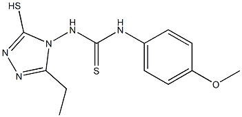 4-[[(4-Methoxyphenyl)thiocarbamoyl]amino]-5-ethyl-4H-1,2,4-triazole-3-thiol 结构式