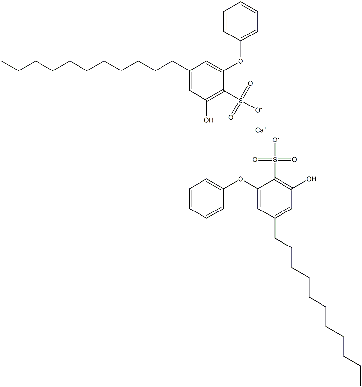 Bis(3-hydroxy-5-undecyl[oxybisbenzene]-2-sulfonic acid)calcium salt 结构式