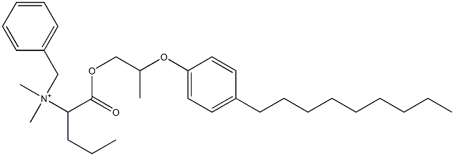 N,N-Dimethyl-N-benzyl-N-[1-[[2-(4-nonylphenyloxy)propyl]oxycarbonyl]butyl]aminium 结构式