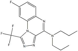 4-Dipropylamino-1-trifluoromethyl-8-fluoro[1,2,4]triazolo[4,3-a]quinoxaline 结构式