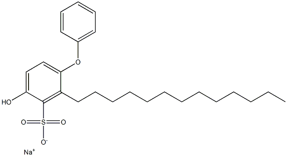 4-Hydroxy-2-tridecyl[oxybisbenzene]-3-sulfonic acid sodium salt 结构式