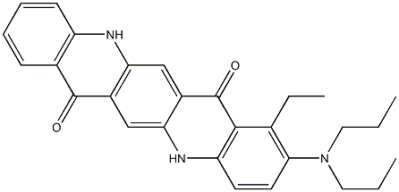 2-(Dipropylamino)-1-ethyl-5,12-dihydroquino[2,3-b]acridine-7,14-dione 结构式