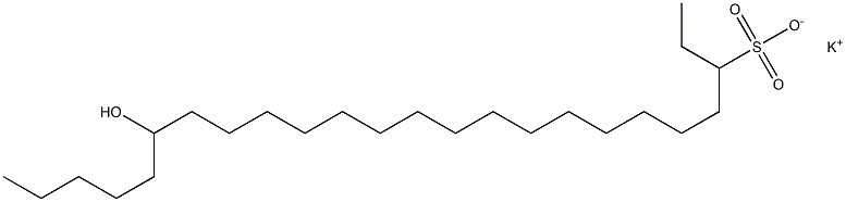 19-Hydroxytetracosane-3-sulfonic acid potassium salt 结构式