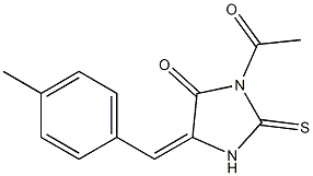 1-Acetyl-2-thioxo-4-(4-methylbenzylidene)imidazolidin-5-one 结构式