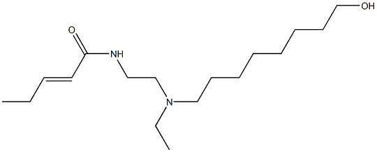 N-[2-[N-Ethyl-N-(8-hydroxyoctyl)amino]ethyl]-2-pentenamide 结构式