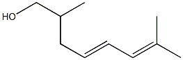 (4E)-2,7-Dimethyl-4,6-octadien-1-ol 结构式