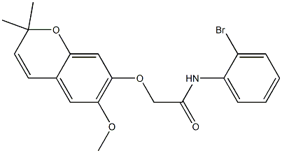 2-[[2,2-Dimethyl-6-methoxy-2H-1-benzopyran-7-yl]oxy]-2'-bromoacetanilide 结构式