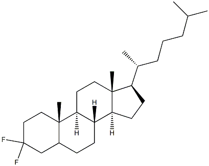 3,3-Difluorocholestane 结构式