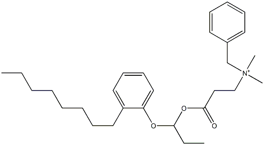 N,N-Dimethyl-N-benzyl-N-[2-[[1-(2-octylphenyloxy)propyl]oxycarbonyl]ethyl]aminium 结构式