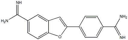 2-(4-Amidinophenyl)benzofuran-5-carboxamidine 结构式
