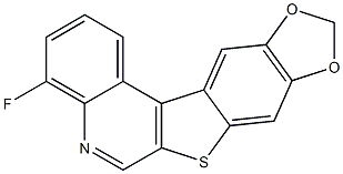 4-Fluoro-9,10-methylenedioxy[1]benzothieno[2,3-c]quinoline 结构式