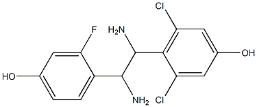 4-[1,2-Diamino-2-(2-fluoro-4-hydroxyphenyl)ethyl]-3,5-dichlorophenol 结构式