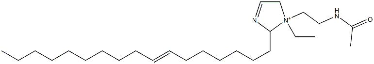 1-[2-(Acetylamino)ethyl]-1-ethyl-2-(7-heptadecenyl)-3-imidazoline-1-ium 结构式