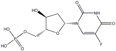 5-Fluorodeoxyuridine phosphate 结构式