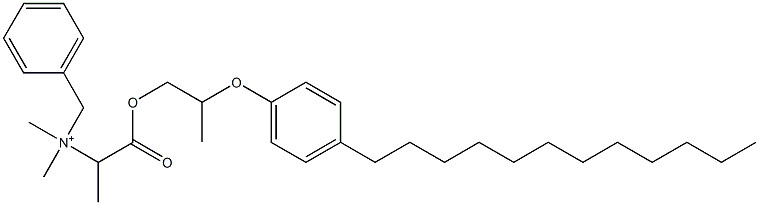 N,N-Dimethyl-N-benzyl-N-[1-[[2-(4-dodecylphenyloxy)propyl]oxycarbonyl]ethyl]aminium 结构式