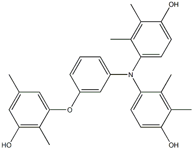 N,N-Bis(4-hydroxy-2,3-dimethylphenyl)-3-(3-hydroxy-2,5-dimethylphenoxy)benzenamine 结构式