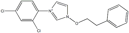 1-(Phenethyloxy)-3-(2,4-dichlorophenyl)-1H-imidazol-3-ium 结构式