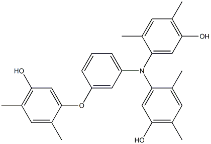 N,N-Bis(5-hydroxy-2,4-dimethylphenyl)-3-(5-hydroxy-2,4-dimethylphenoxy)benzenamine 结构式