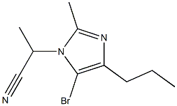 5-Bromo-1-(1-cyanoethyl)-2-methyl-4-propyl-1H-imidazole 结构式