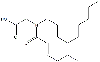 N-(2-Hexenoyl)-N-nonylglycine 结构式