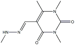 1,3,6-Trimethyl-5-[(2-methylhydrazono)methyl]pyrimidine-2,4(1H,3H)-dione 结构式