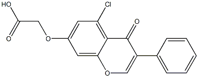 [[5-Chloro-3-phenyl-4-oxo-4H-1-benzopyran-7-yl]oxy]acetic acid 结构式