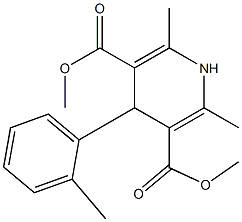 2,6-Dimethyl-4-(2-methylphenyl)-1,4-dihydro-3,5-pyridinedicarboxylic acid dimethyl ester 结构式