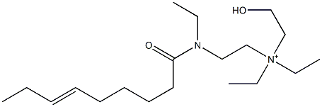 2-[N-Ethyl-N-(6-nonenoyl)amino]-N,N-diethyl-N-(2-hydroxyethyl)ethanaminium 结构式