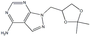 1-[(2,2-Dimethyl-1,3-dioxolan-4-yl)methyl]-1H-pyrazolo[3,4-d]pyrimidin-4-amine 结构式
