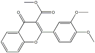 2-[3,4-Dimethoxyphenyl]-4-oxo-4H-1-benzopyran-3-carboxylic acid methyl ester 结构式