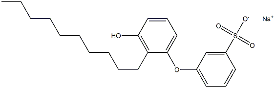 3'-Hydroxy-2'-decyl[oxybisbenzene]-3-sulfonic acid sodium salt 结构式