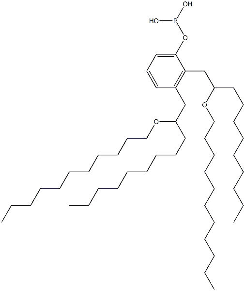 Phosphorous acid bis[2-(undecyloxy)undecyl]phenyl ester 结构式