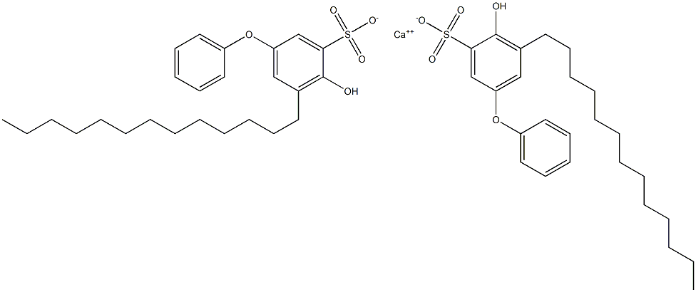 Bis(4-hydroxy-5-tridecyl[oxybisbenzene]-3-sulfonic acid)calcium salt 结构式