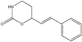 6-[(E)-2-Phenylvinyl]-3,4,5,6-tetrahydro-2H-1,3-oxazin-2-one 结构式