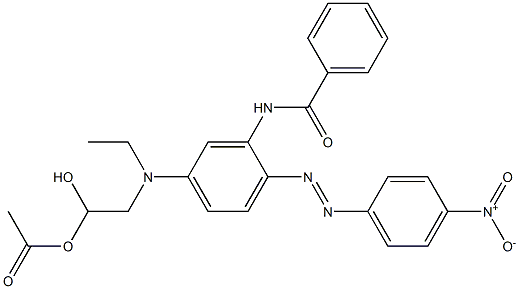 N-[5-[2-Acetoxyethyl(2-hydroxyethyl)amino]-2-(p-nitrophenylazo)phenyl]benzamide 结构式