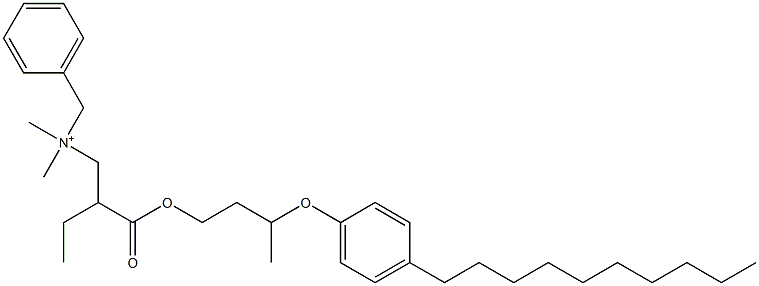 N,N-Dimethyl-N-benzyl-N-[2-[[3-(4-decylphenyloxy)butyl]oxycarbonyl]butyl]aminium 结构式