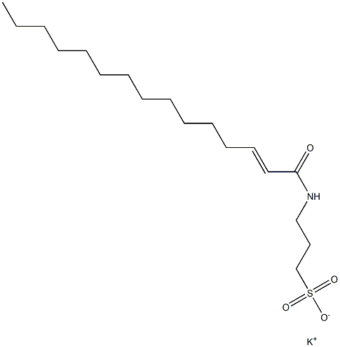 3-(2-Pentadecenoylamino)-1-propanesulfonic acid potassium salt 结构式