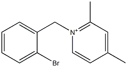 2,4-Dimethyl-1-(2-bromobenzyl)pyridinium 结构式