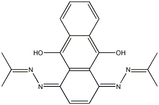 1,4-Bis(2-isopropylidenehydrazono)anthracene-9,10-diol 结构式