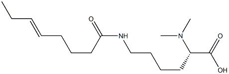 N6-(5-Octenoyl)-N2,N2-dimethyllysine 结构式